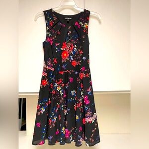 Black Floral Express Dress